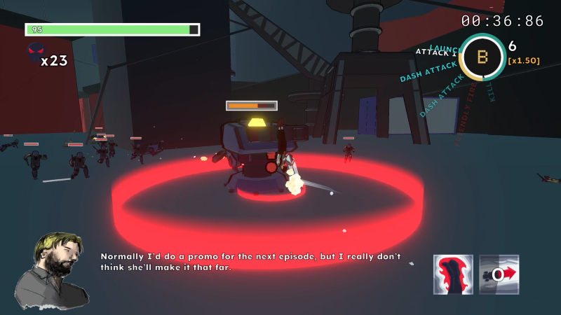 Screenshot of combat in Freestyle Exile.