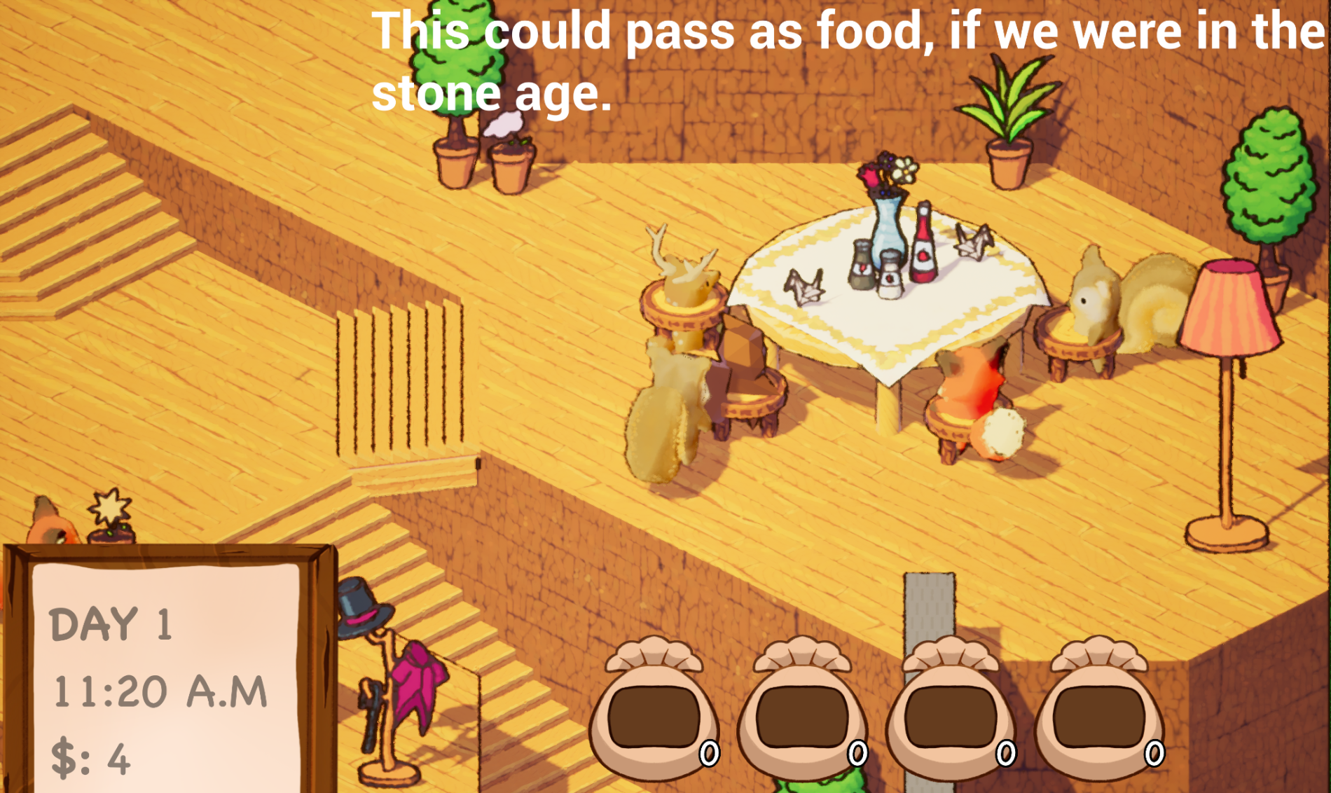 Gameplay image from Indee's Nutty Restaurant