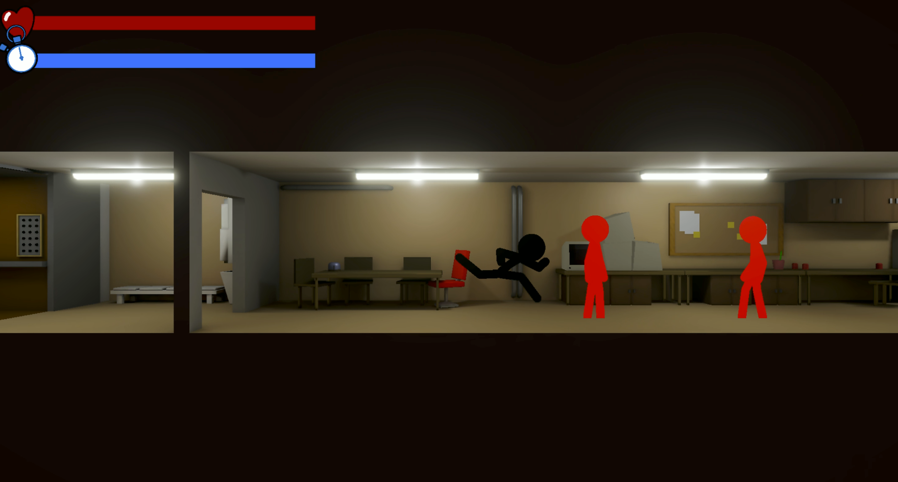 Gameplay image from 4D Stick Fight