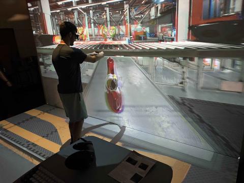 Factory simulation prototype in the CAVE